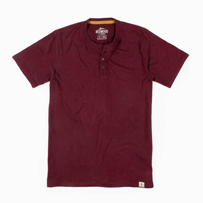 Tall Short Sleeves | Short Sleeve Henley - Redwood Tall Outfitters